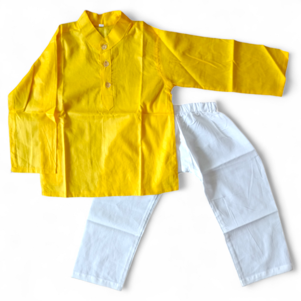 Green Yellow bandhani Kurta pajama with jacket - Image 6