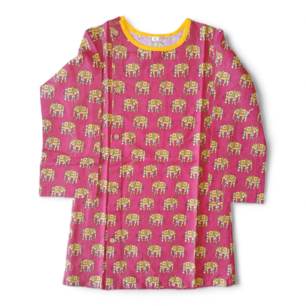 Red elephant kurta dhoti - Image 2