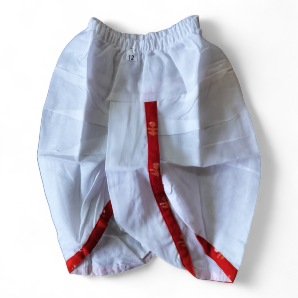 Red white dhoti Kurta set - Image 3