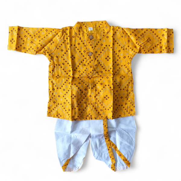 Yellow dhoti kurta set